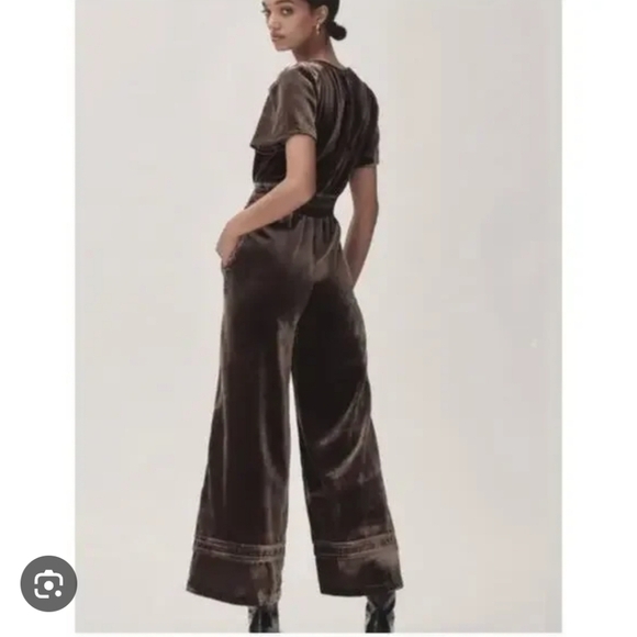Anthropogie NWTs Somerset Velvet Jumpsuit - Picture 3 of 10